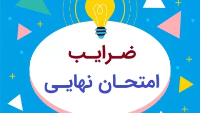 ضریب دروس امتحان نهایی ۱۴۰۴ تمام رشته ها (دوازدهم - یازدهم)