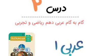 معنی، ترجمه، حل تمرین درس ۲ عربی دهم تجربی و ریاضی