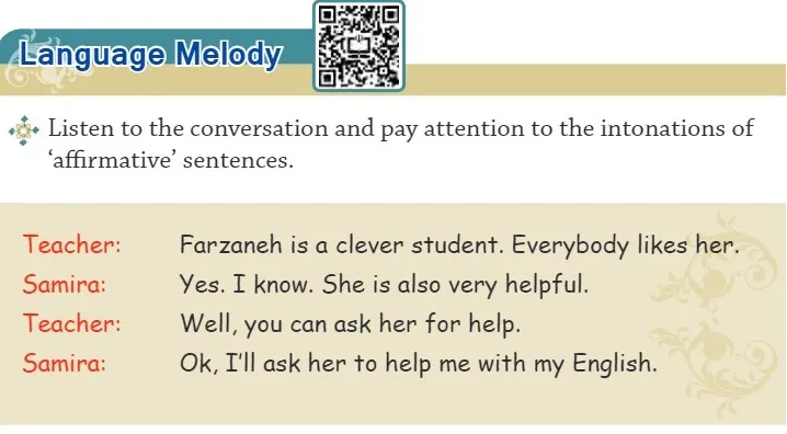 فایل صوتی درس اول زبان نهم قسمت language melody