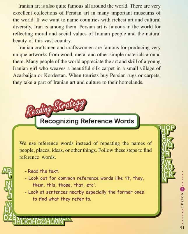  ریدینگ درس سوم زبان یازدهم reading