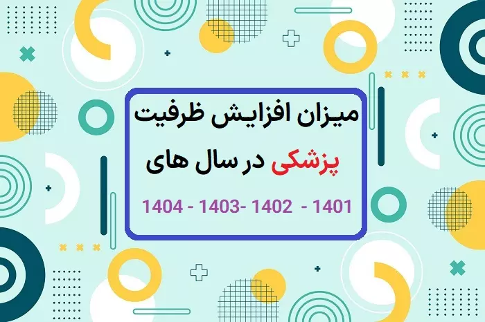 جدول افزایش ظرفیت پزشکی و دندان پزشکی